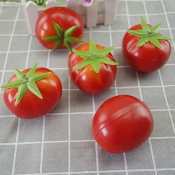 10pcs Alta imitação artificial, Falso tomate modelo e artificiais de plástico, falso, simulado de vegetais tomate