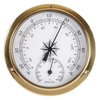 115mm Parede do Higrómetro do Termômetro Barômetro Relógio de Maré Relógio Estação Meteorológica Interior para o Exterior