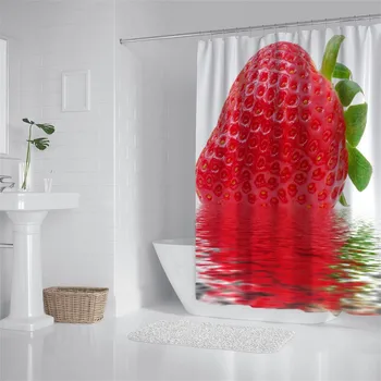 3D bela flor árvore impresso cortina de banheiro de poliéster impermeável, com ganchos de decoração de casa cortina de chuveiro do banheiro tela