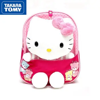A TAKARA TOMY Hello Kitty jardim-de-Infância para Crianças Destacável Cartoon Doll Ajustável Pequeno Schoolbag Bonito Meninas Princesa Mochila