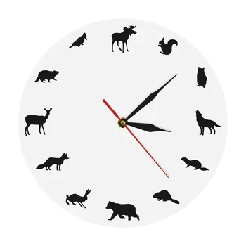 Animais De Safari Relógio De Parede Aventura Floresta Da Vida Selvagem Aniaml Artesanal Exclusivo Relógio De Parede Garoto Sala De Berçário Selva De Parede Decoração