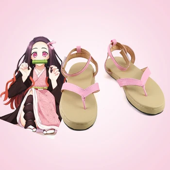 Anime Comic Demon Slayer Kimetsu não Yaiba Cosplay Sapatos Kamado Nezuko Cosplay Sapatos de Festa de Halloween Diário Sapatos de Lazer