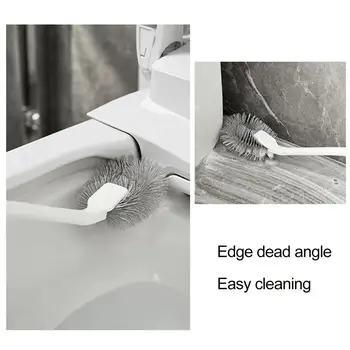 Excelente Plástico WC Cozinha Escova de Limpeza de casa de Banho Escova de vaso Sanitário WC Acessórios de mão-de-verão
