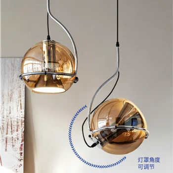 geométricas pingente escandinavo luz de teto ajustável luzes pingente lâmpada de aves de gaiola de ferro de luminaria de mesa