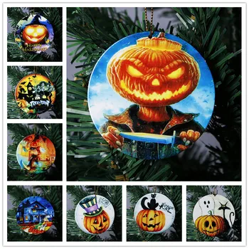 Halloween Ornamentos de Abóbora Ghost Trick or Treat Pingentes Festa de Halloween Decoração para Casa, Porta de Suspensão Sinais Crianças Brinquedo