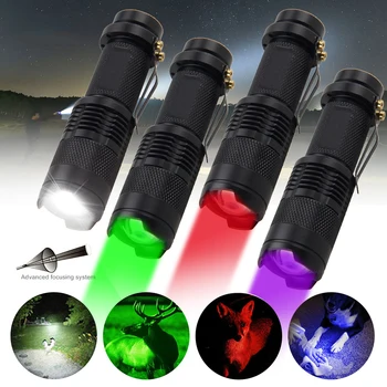 Mini SK68 Zoomable Lanterna LED Clip Caneta UV 365 nm de Inspeção do Feixe de Luz 3 Modo de Lanterna Tocha Portátil à prova d'água+18650 Bateria+Carregador