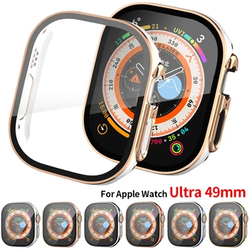 Vidro+Case para Apple Relógio Ultra 49mm Protetor de Tela pára-choques do Esporte Smartwatch Tampa de Proteção para o iwatch Ultra 49mm Accessorie